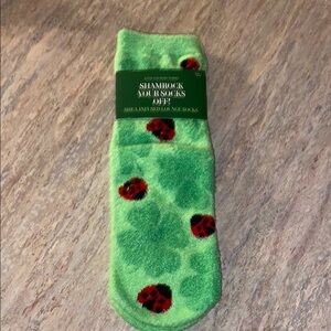 NEW Shamrock Ladybug Socks